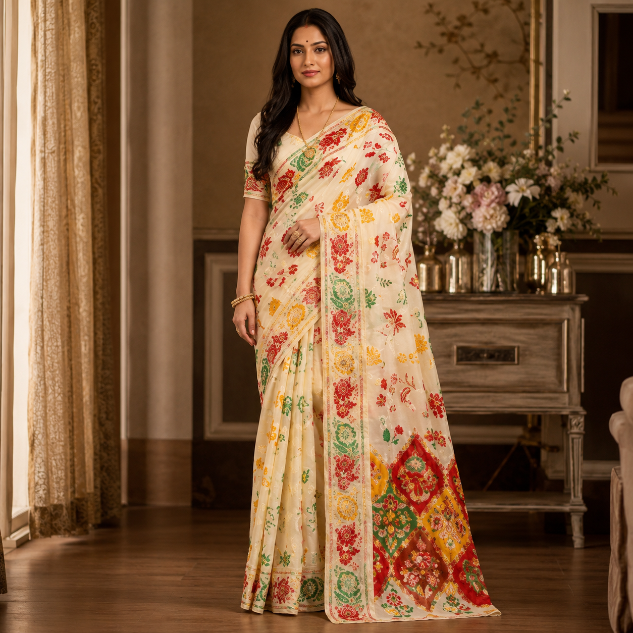 Sonar Tori Jamdani Silk Saree