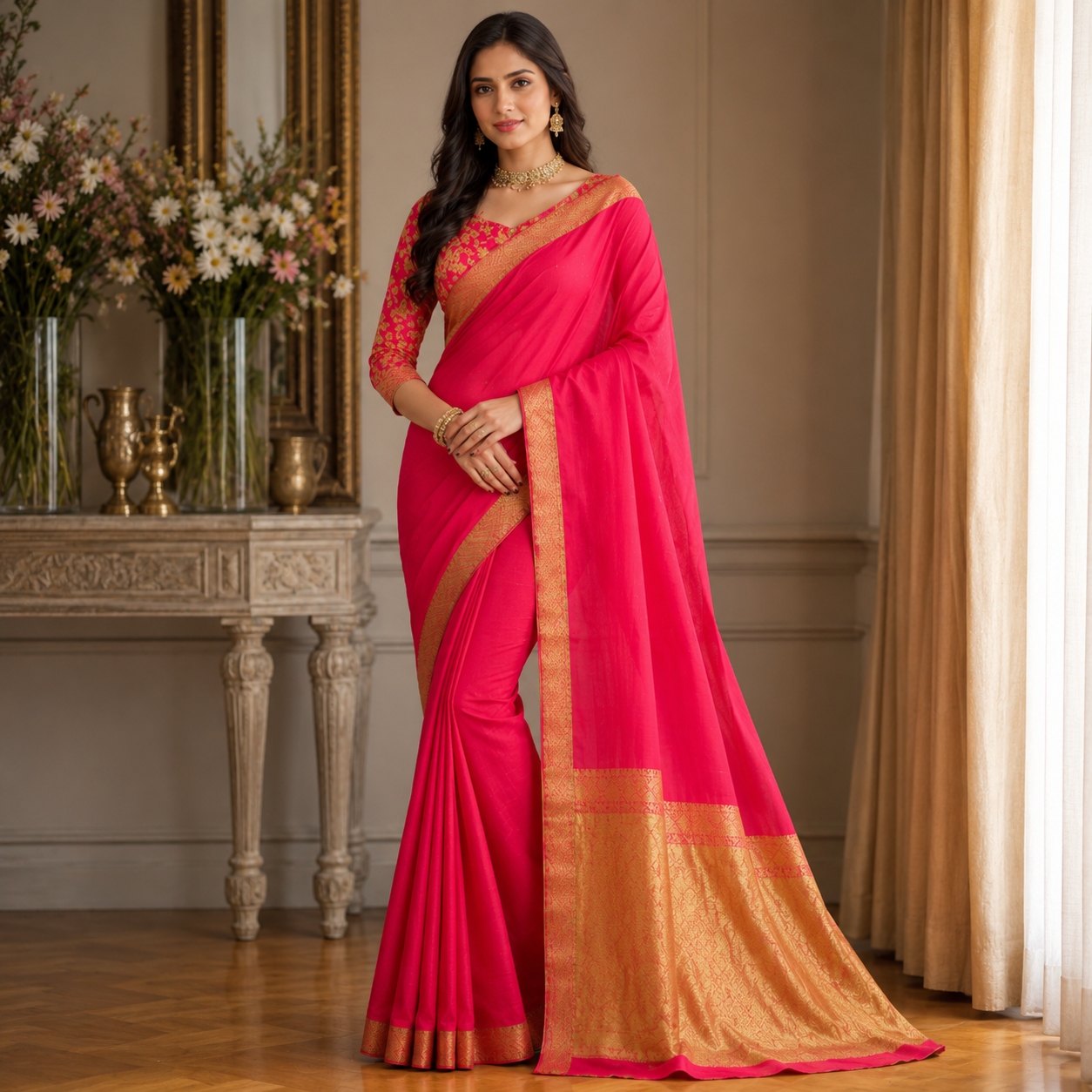 The Ranjini Diamond Chiffon Saree