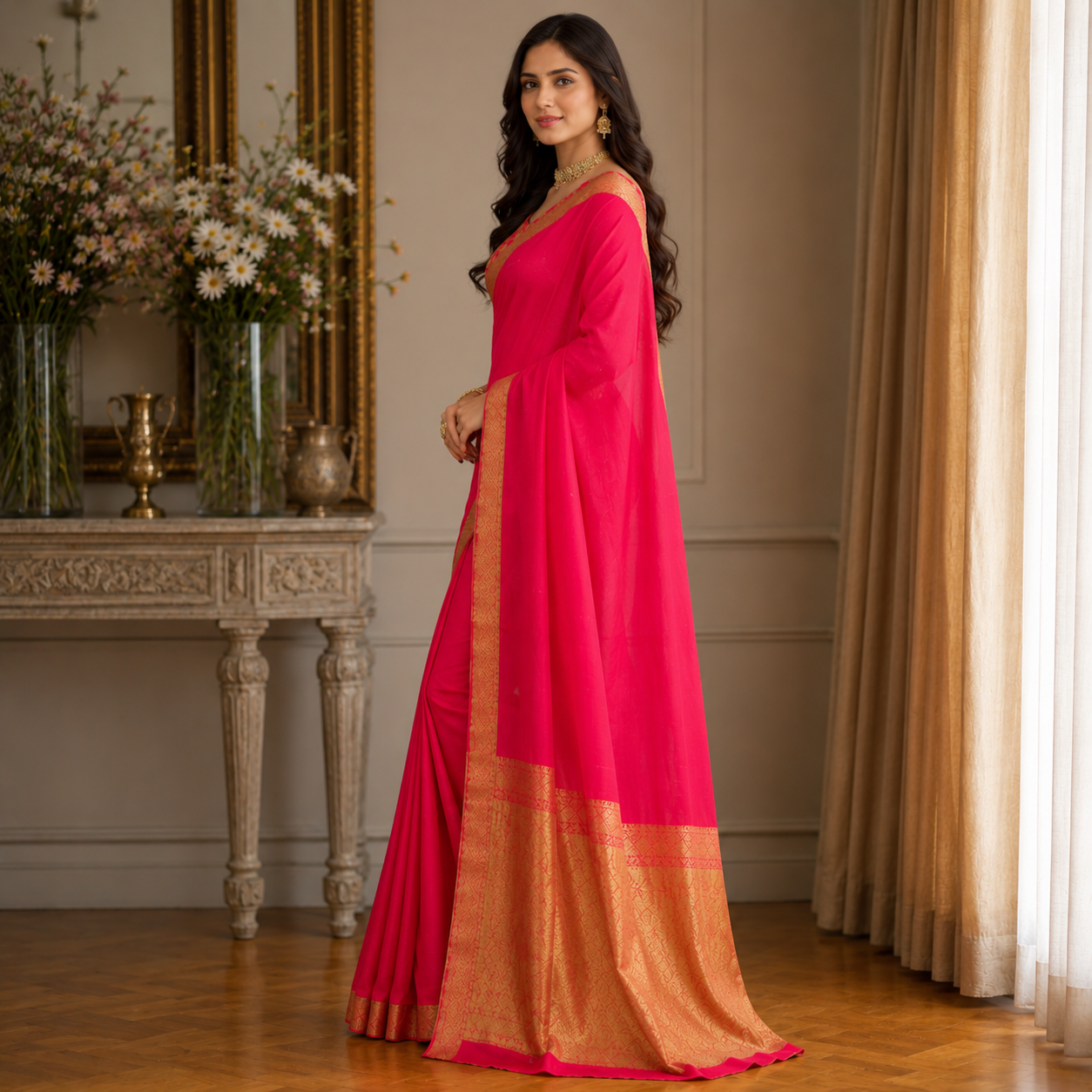 The Ranjini Diamond Chiffon Saree