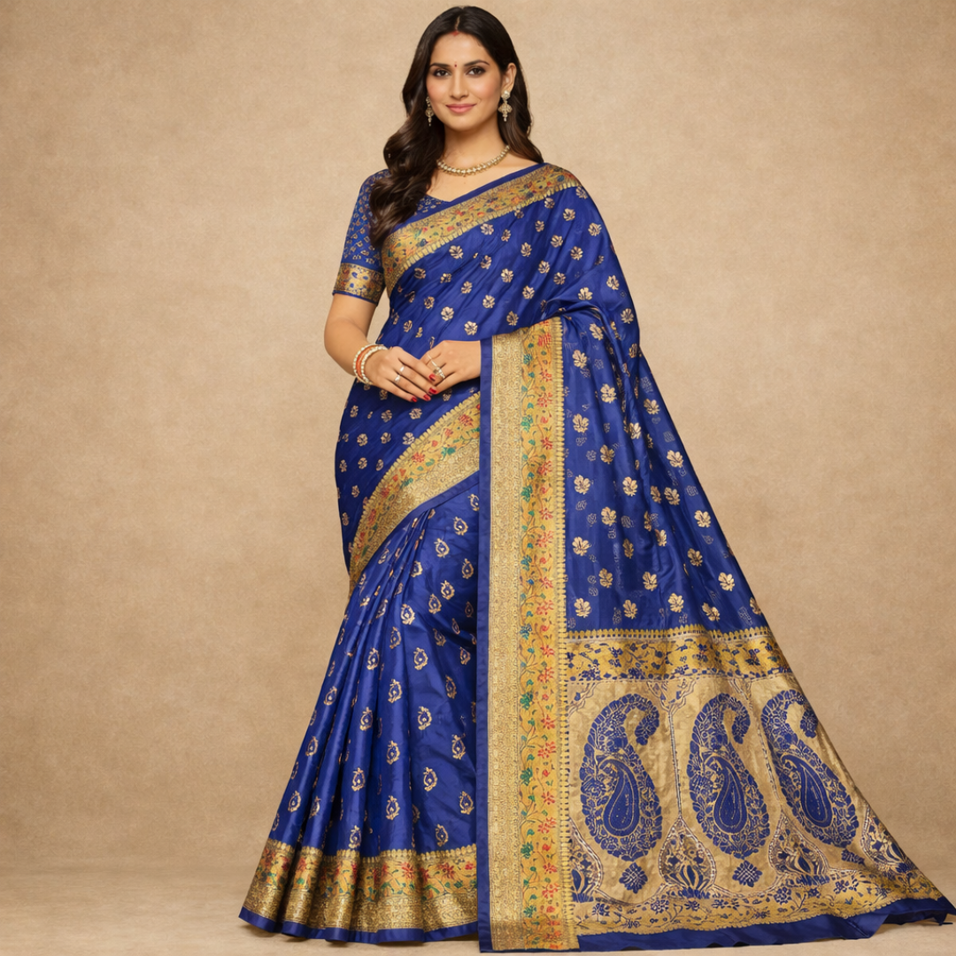 Inaaya Neelambara Organza Cotton Silk Saree