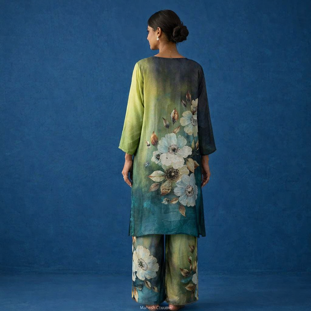 Emerald Azure Fusion Co-Ord Set
