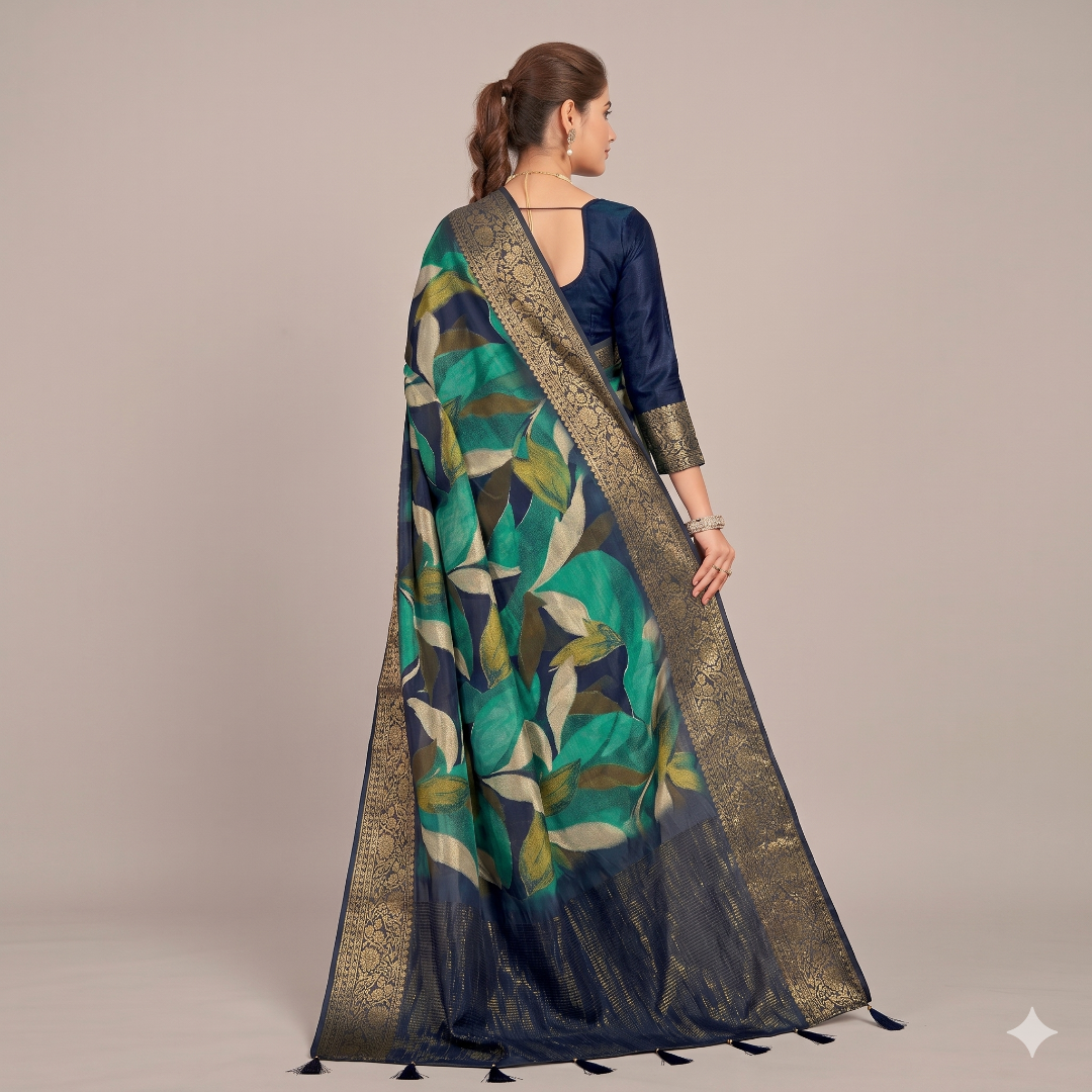 The Midnight Azure Glade Saree