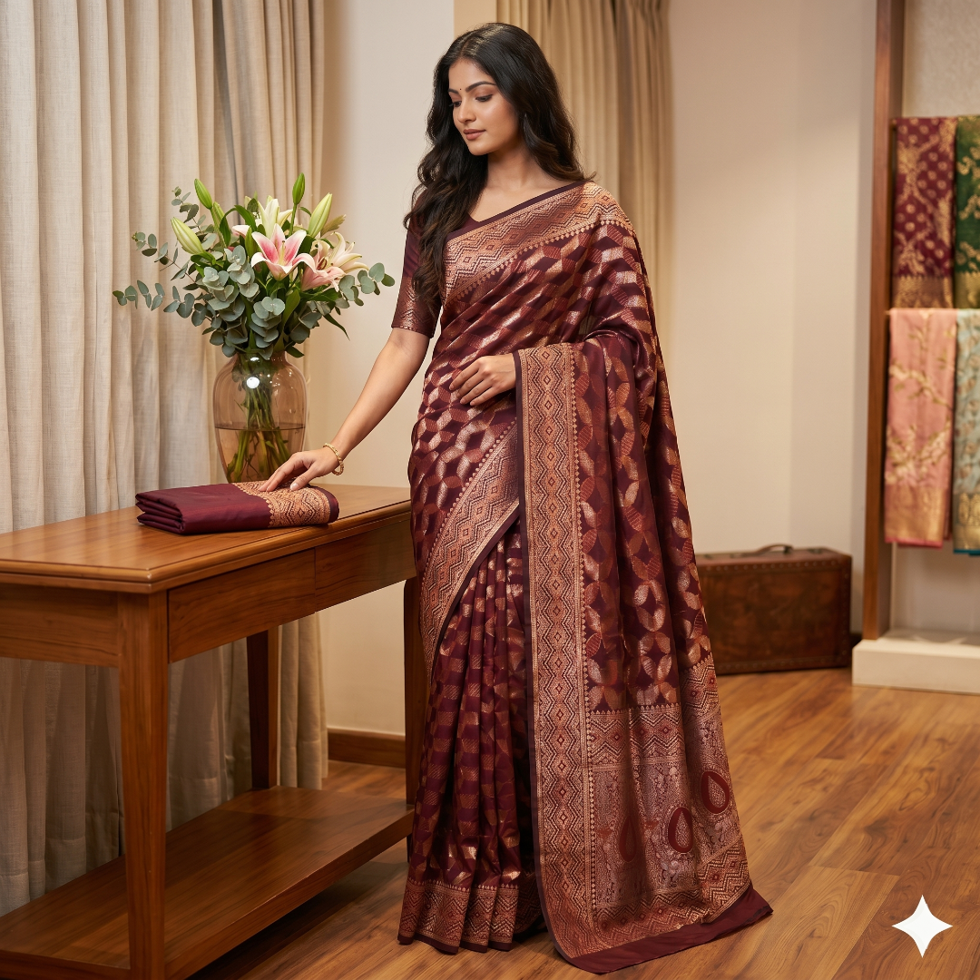 Raktambara Viraasat Cotton Silk Saree