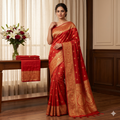 Rajvanshi Sindoor Cotton Silk Saree with Rich Zari Weaving