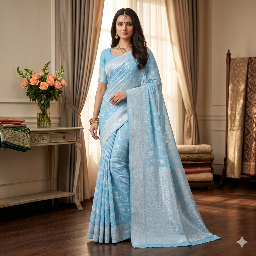 The Noor Banu Cotton Silk Saree