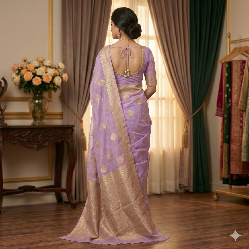 Elaria Moonlight Organza Saree