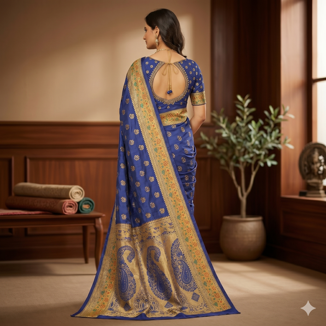 Inaaya Neelambara Organza Cotton Silk Saree
