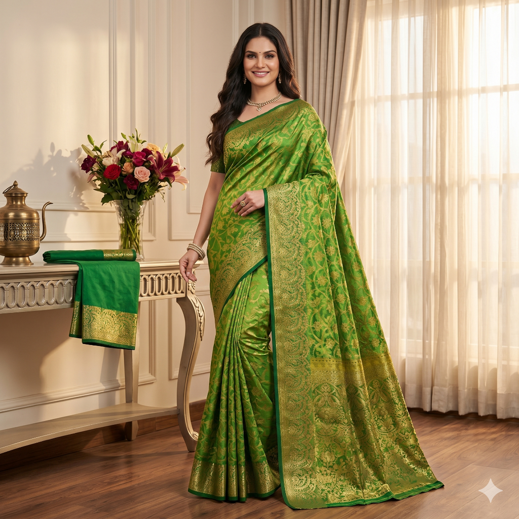 Panna Viraasat Cotton Silk Saree