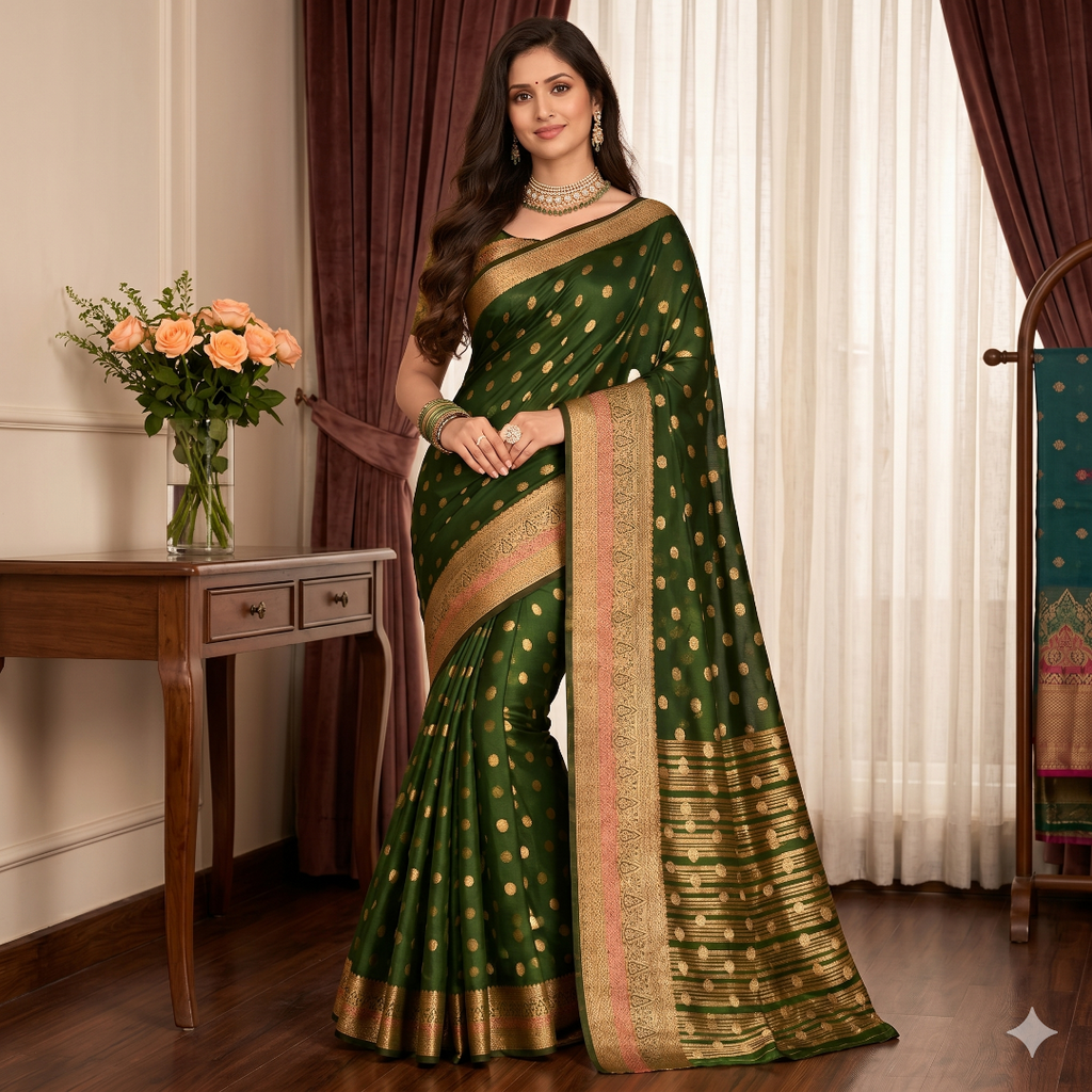 Ruhika Heritage Polka Organza Saree