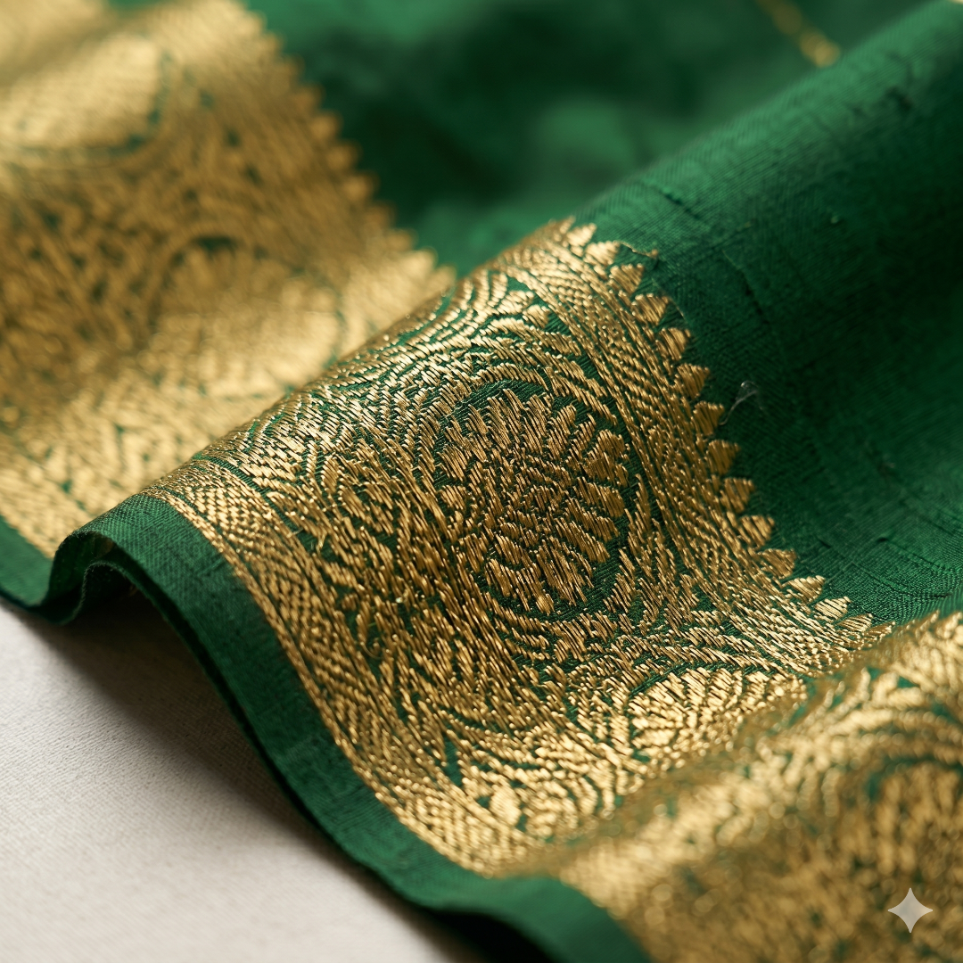 Zariya Emerald Grace Organza Saree