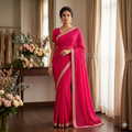 Gulnaar Rani Pink Georgette Gotta Patti Saree