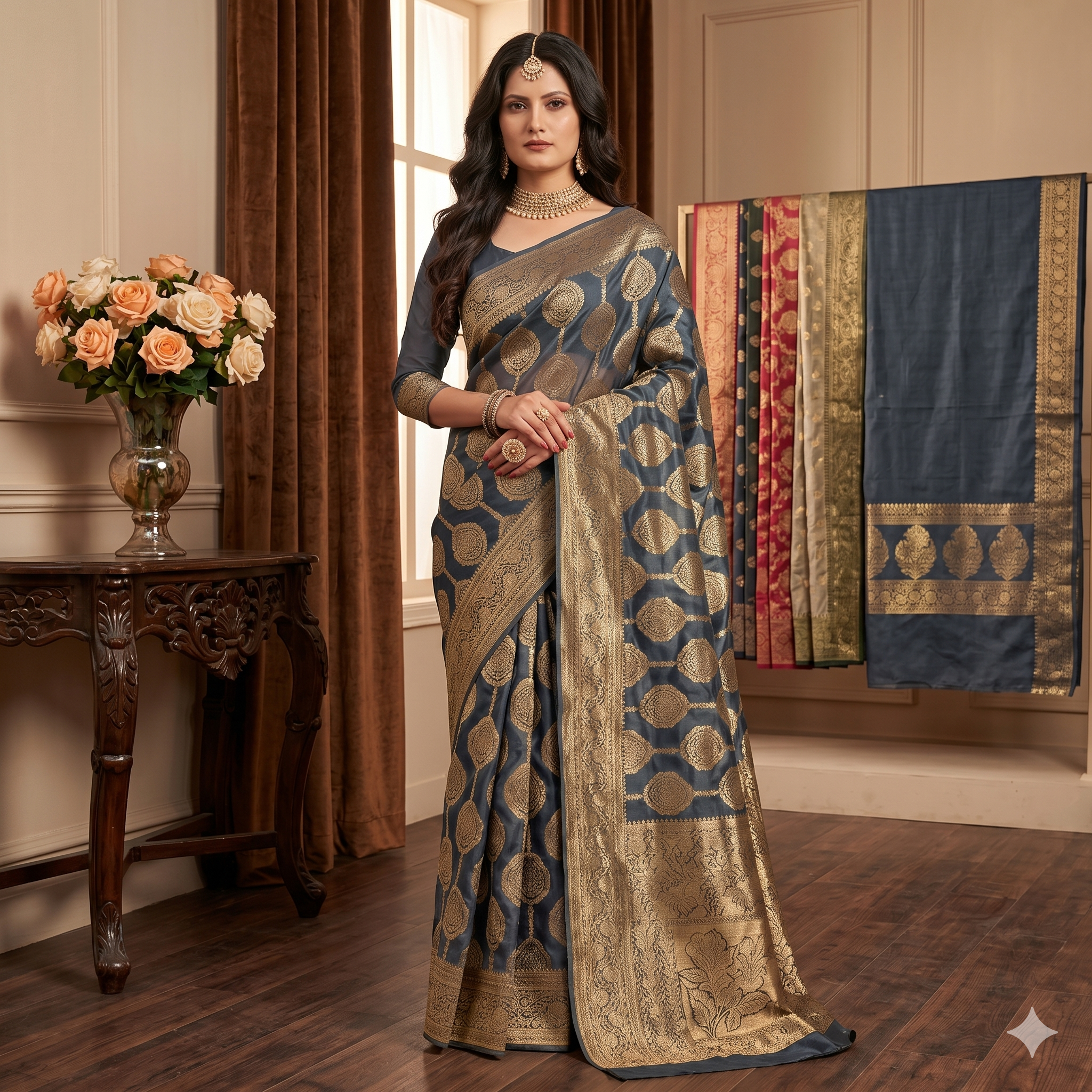 Naayira Heritage Organza Silk Saree