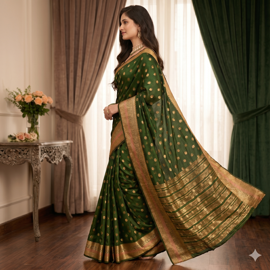 Ruhika Heritage Polka Organza Saree