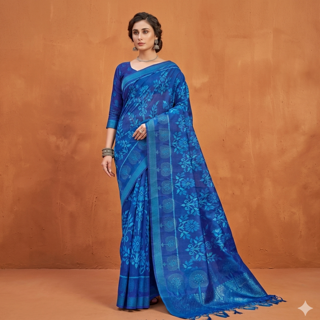 The Neelambari Azure Aranya Saree