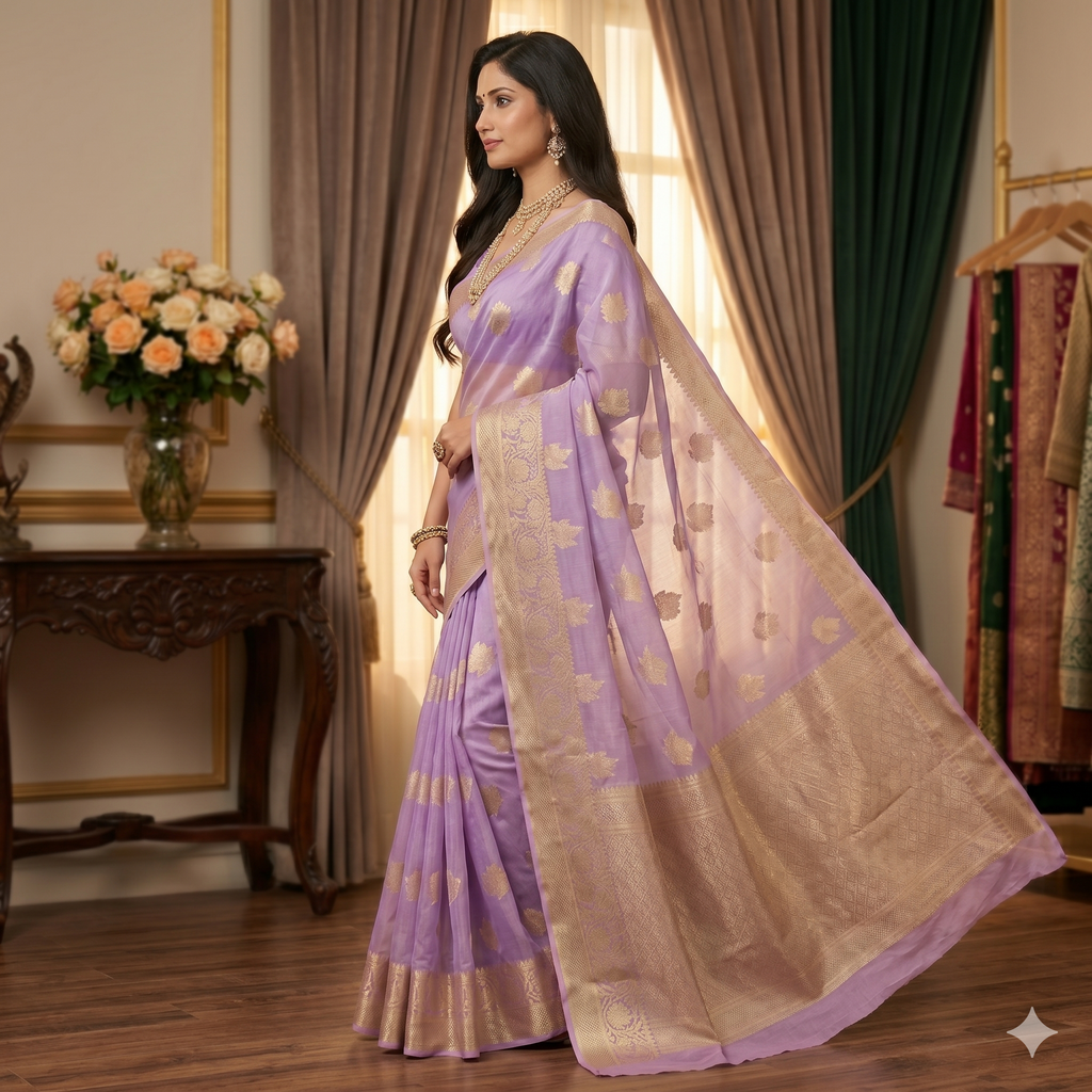 Elaria Moonlight Organza Saree