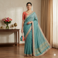 Meher Aqua Delight Maruti Silk Saree