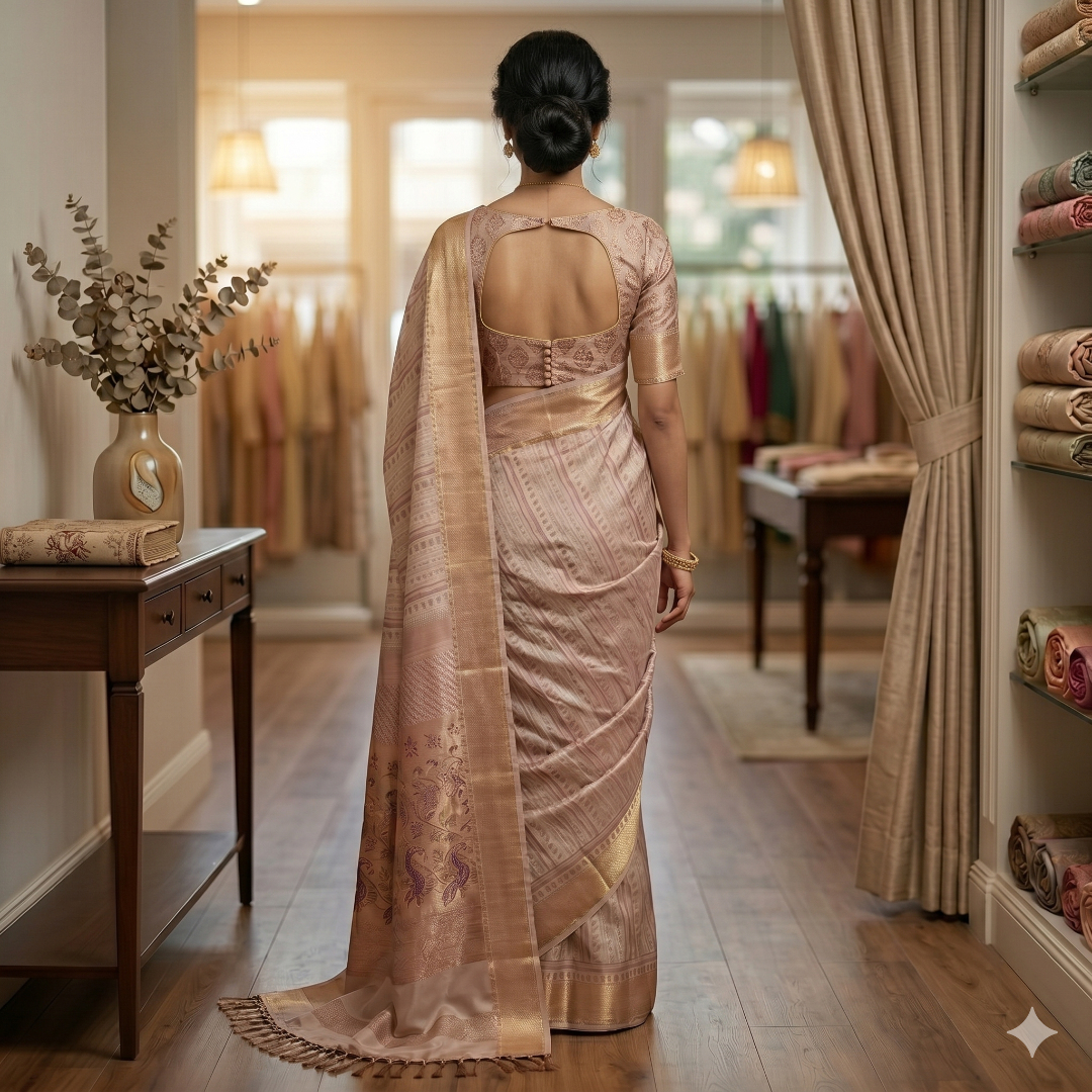 Varnika Taapsa Blush Rose Soft Silk Saree