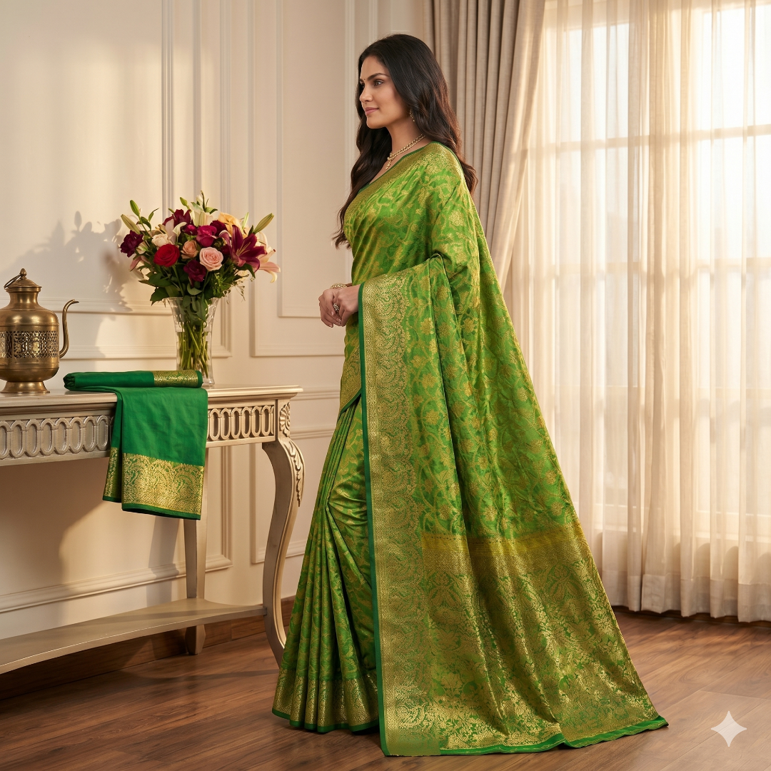 Panna Viraasat Cotton Silk Saree
