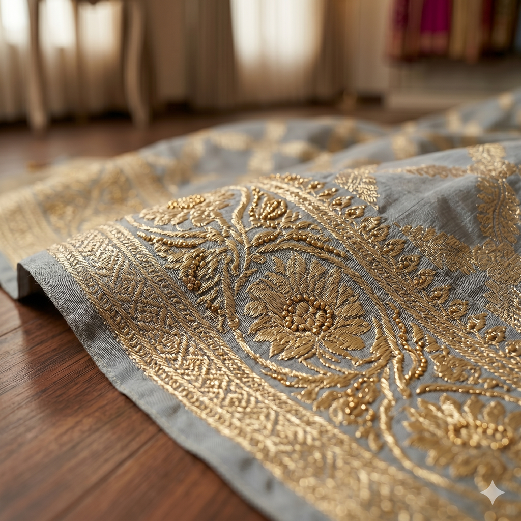Mehrunisa Moonlit Organza Saree