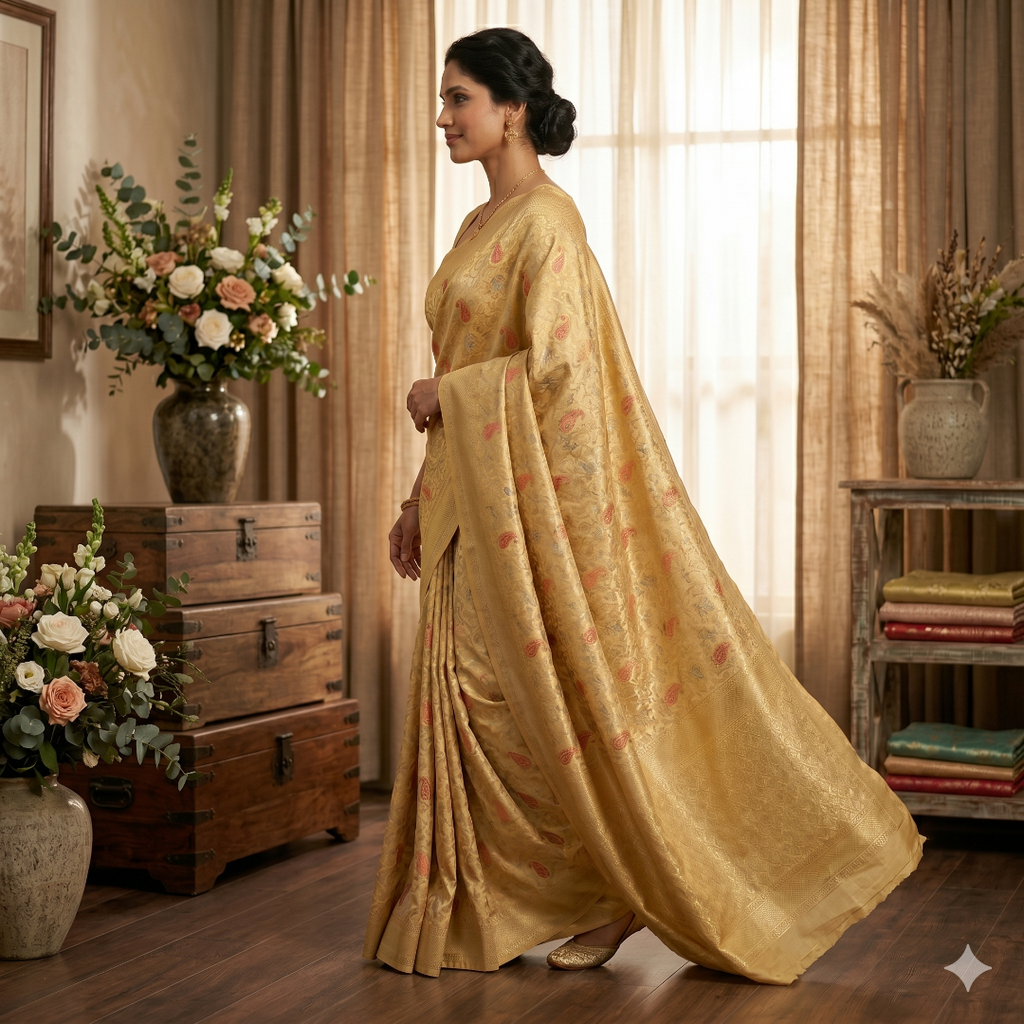 Madhubani Banarasi Silk Saree