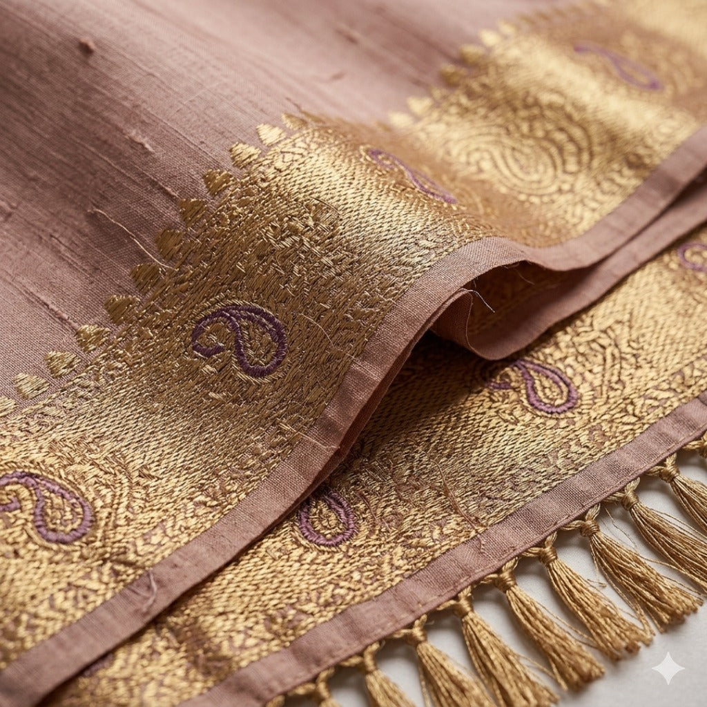 Varnika Taapsa Blush Rose Soft Silk Saree
